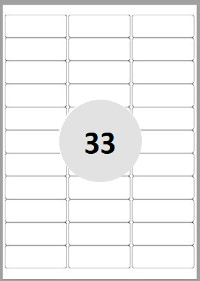 Etiquette adhésives - 33 par planche