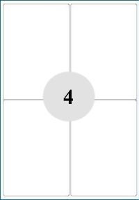 Etiquette adhésives - 4 par planche